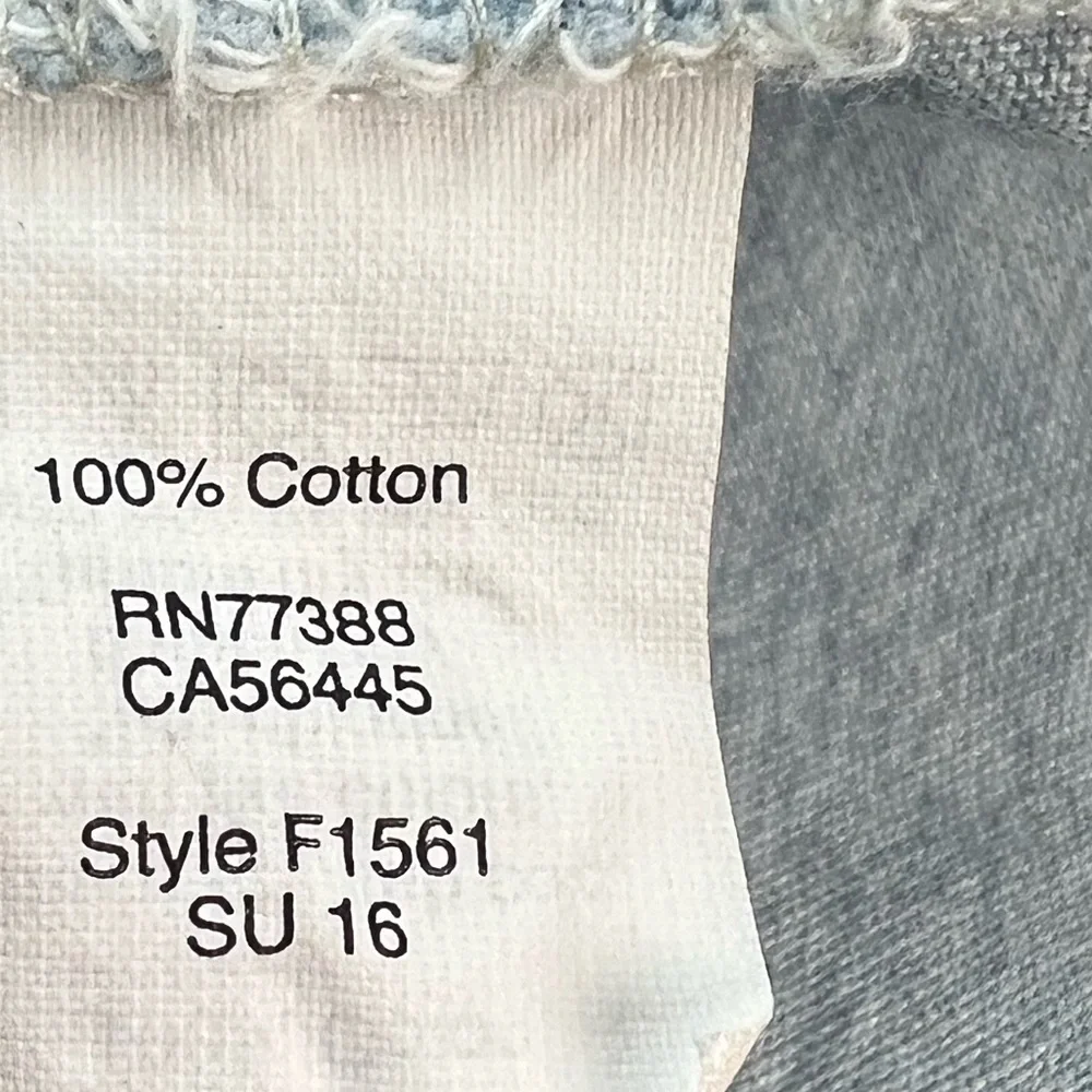 Madewell Ruffle Chambray light blue tank top size L - Picture 7 of 8